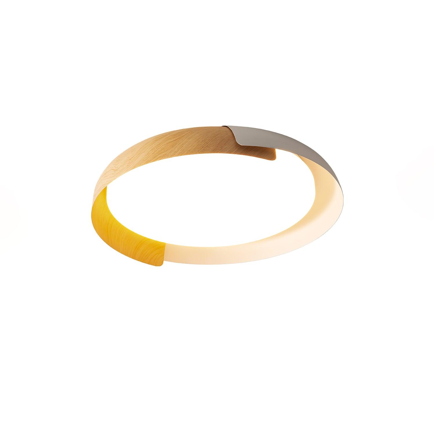 Nomino Ceiling Lamp Round Acrylic Wood Soft Minimalist