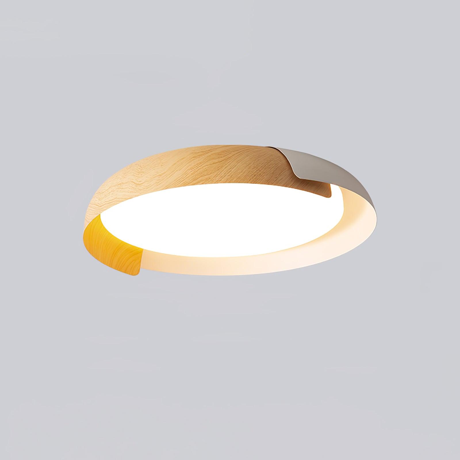 Nomino Ceiling Lamp Round Acrylic Wood Soft Minimalist