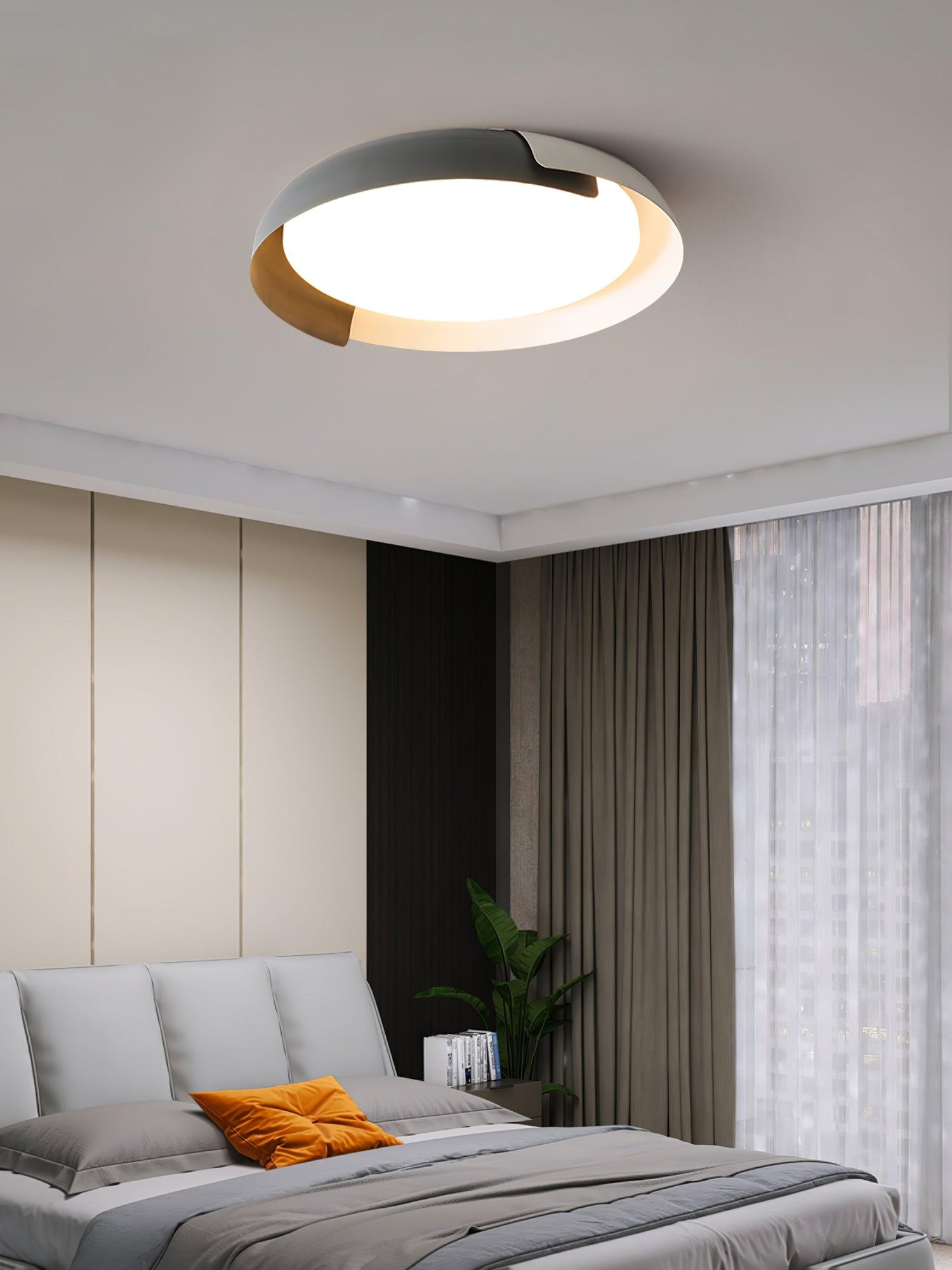 Nomino Ceiling Lamp Round Acrylic Wood Soft Minimalist