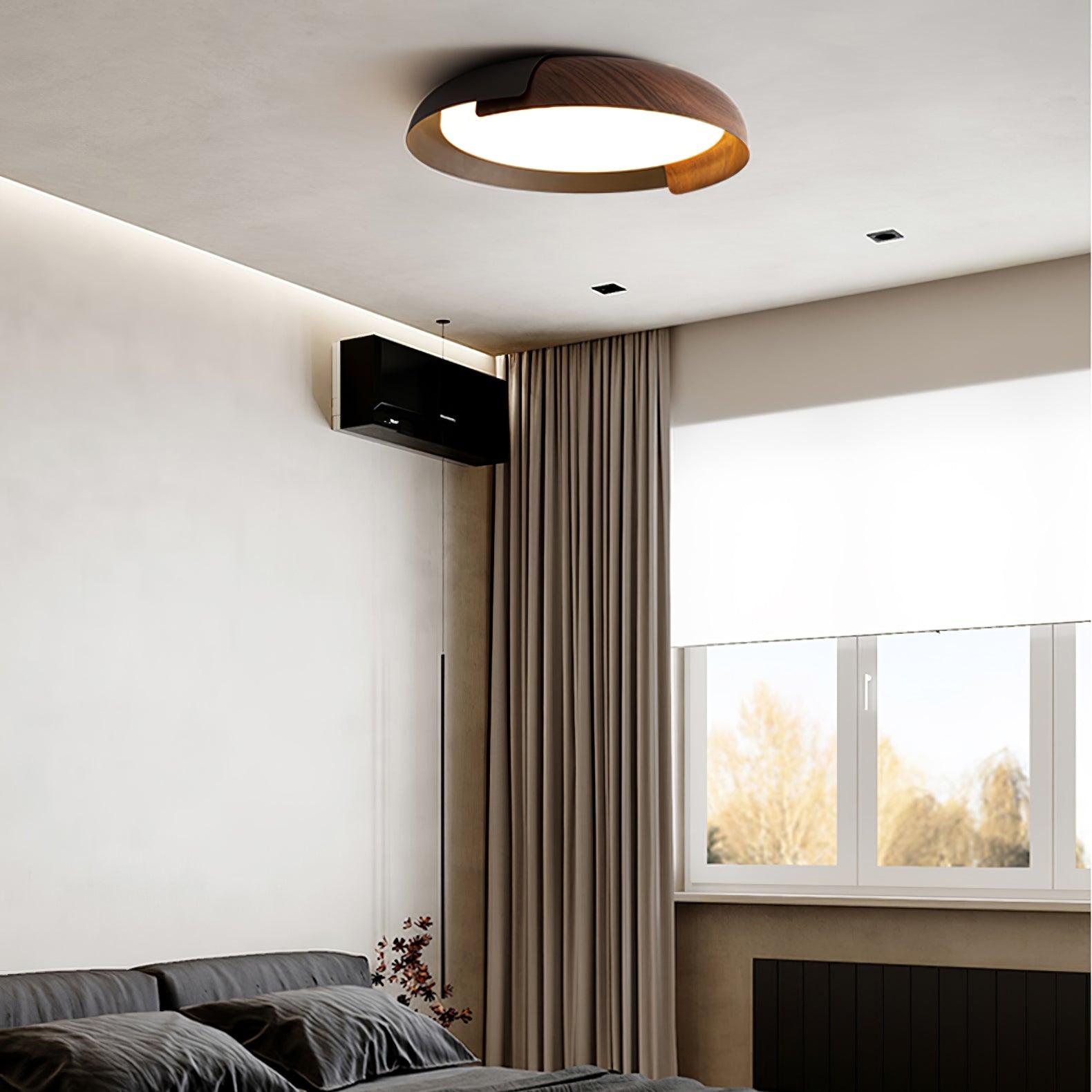 Nomino Ceiling Lamp Round Acrylic Wood Soft Minimalist