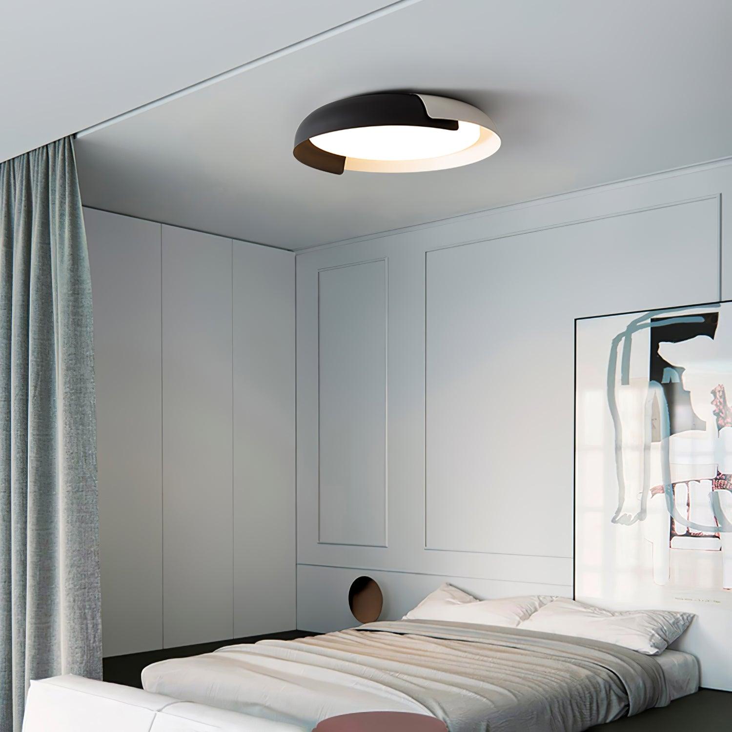 Nomino Ceiling Lamp Round Acrylic Wood Soft Minimalist