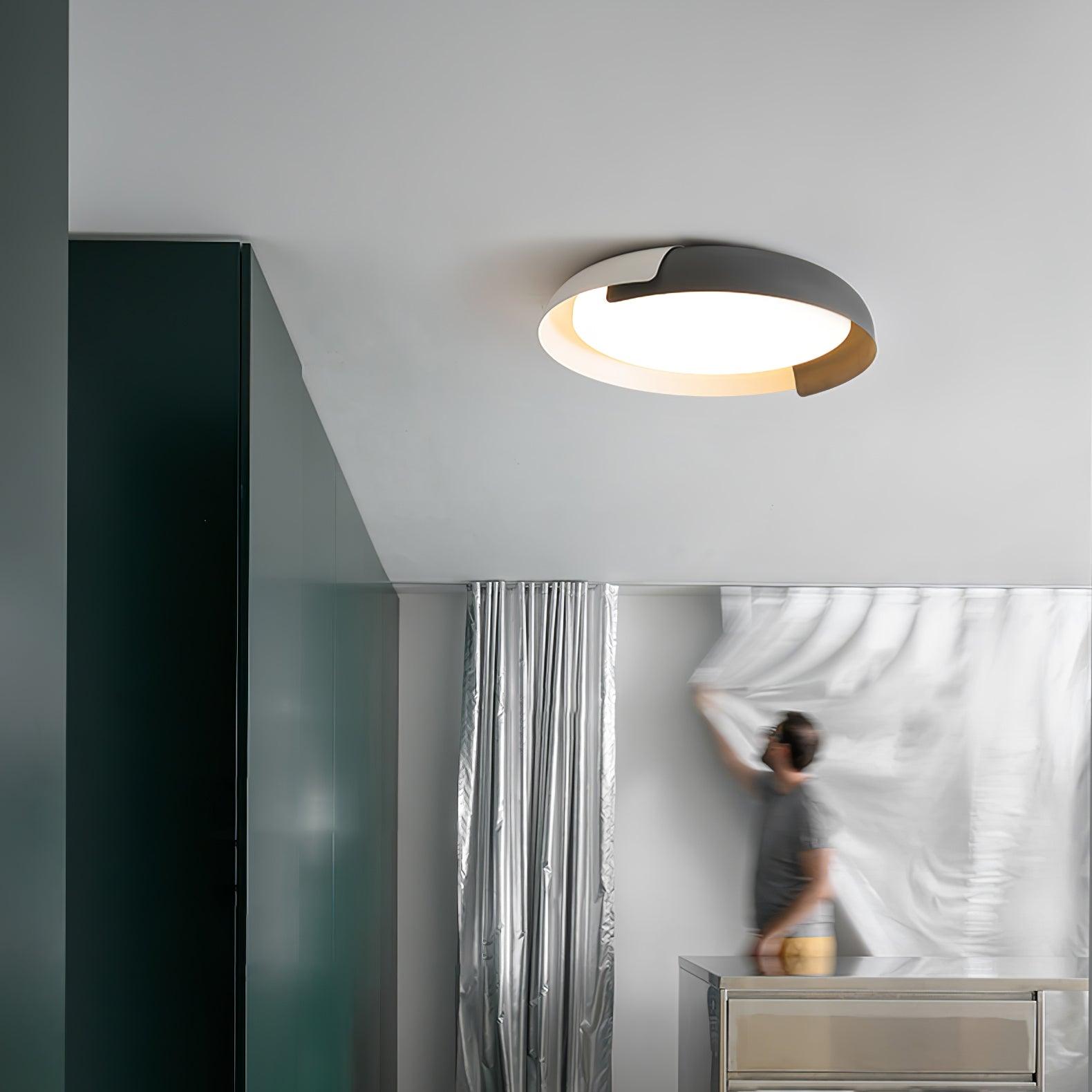Nomino Ceiling Lamp Round Acrylic Wood Soft Minimalist
