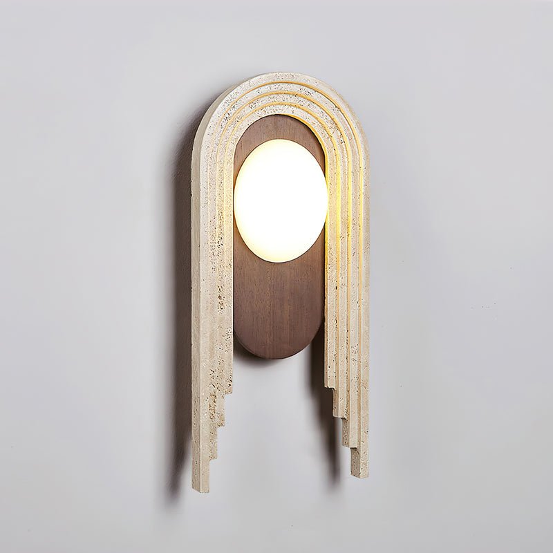 Uloryra Arch-Frame Travertine Wall Light