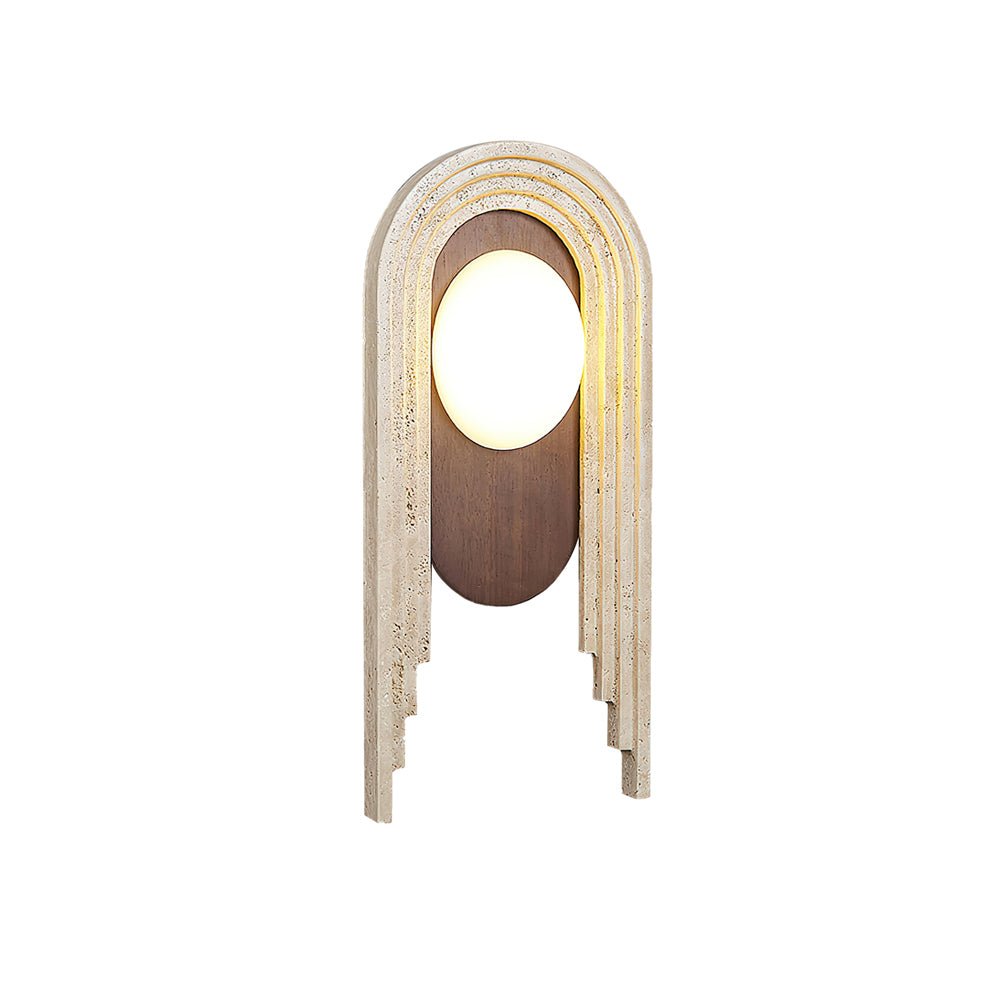 Uloryra Arch-Frame Travertine Wall Light