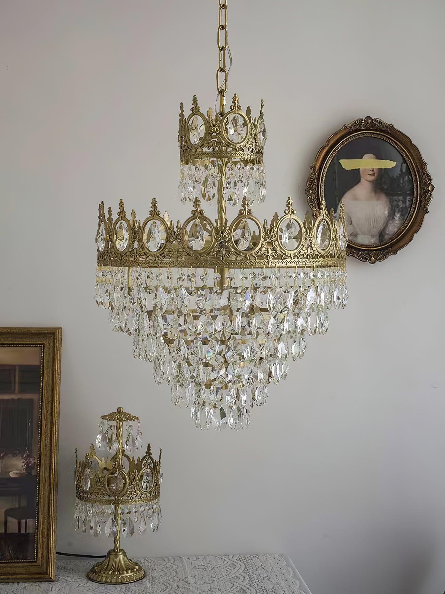 Luxeian Vintage Crystal Chandelier