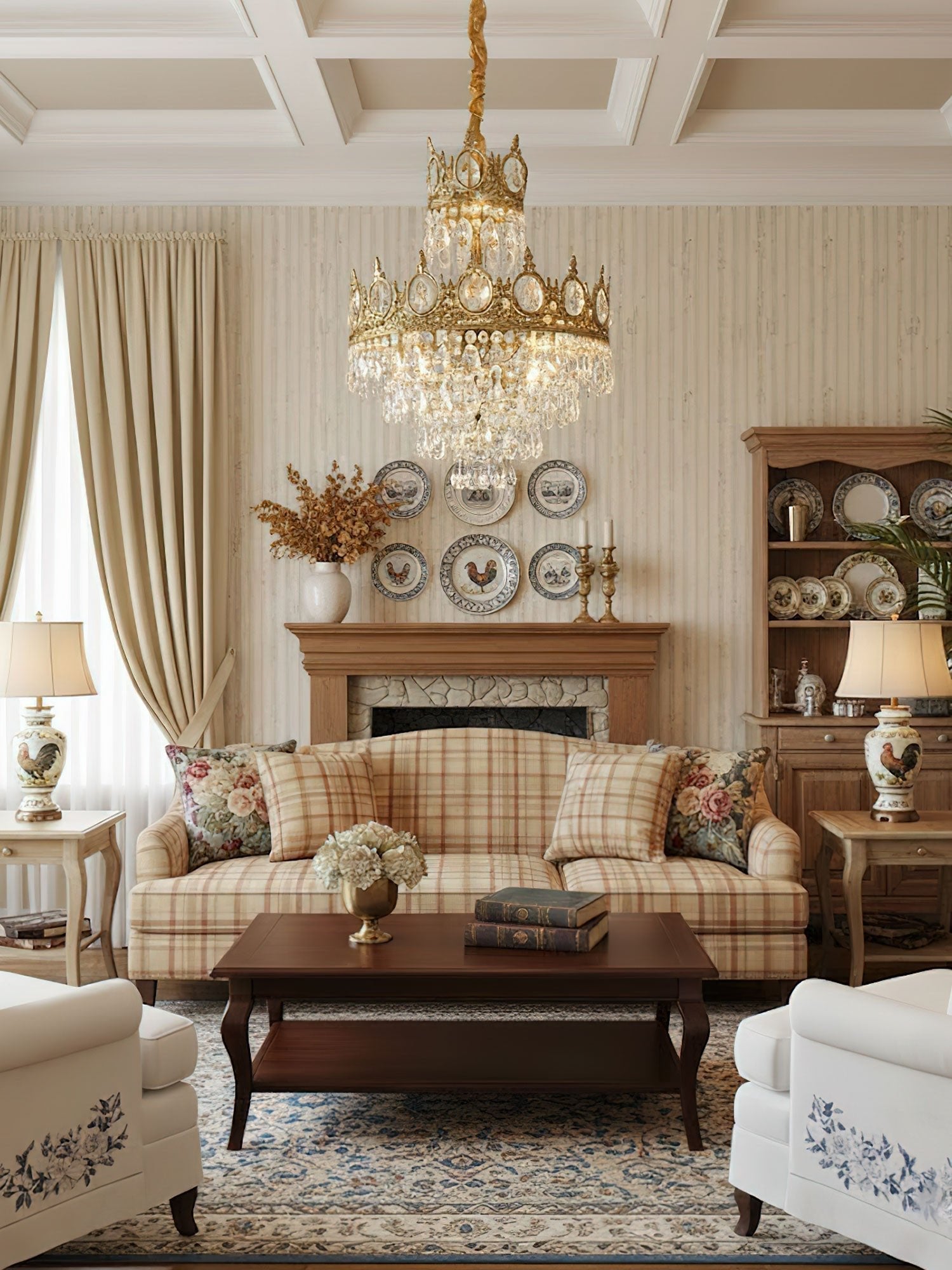 Luxeian Vintage Crystal Chandelier