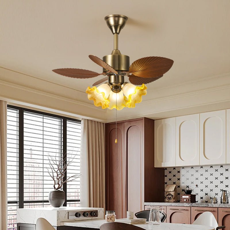 Miranira Vintage Leaf Ceiling Fan Light