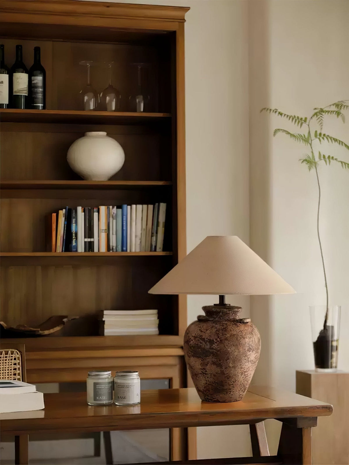 Mirisaya Vintage Fabric Table Lamp