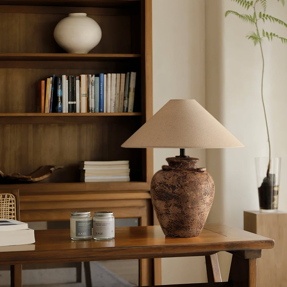 Mirisaya Vintage Fabric Table Lamp