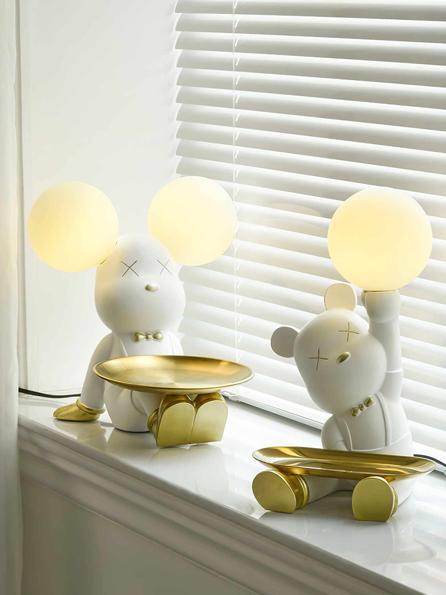 Kubo Resin Artistic Desk Lamp - Neutral Decor