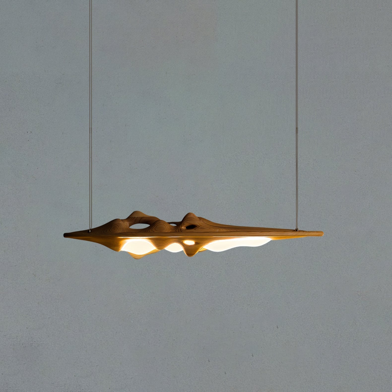 Ulsorira Topographic Wood Pendant Light