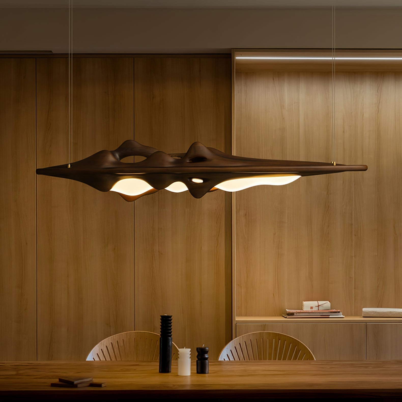 Ulsorira Topographic Wood Pendant Light