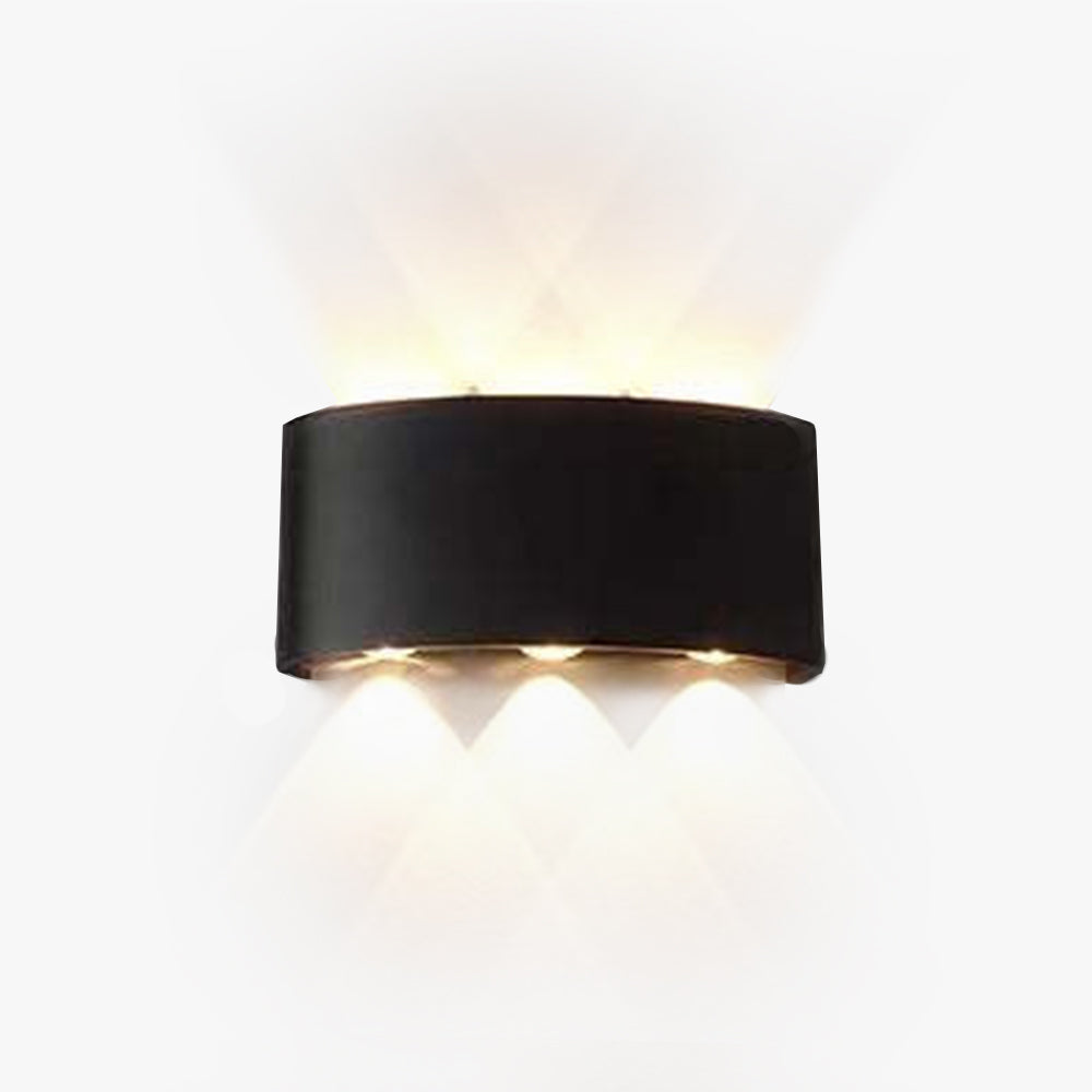 Ray Modern Rectangular Outdoor Wall Lamp Water-Wave