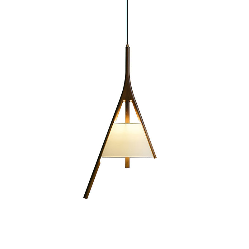 Zovenarae Triangular Wood Pendant Light