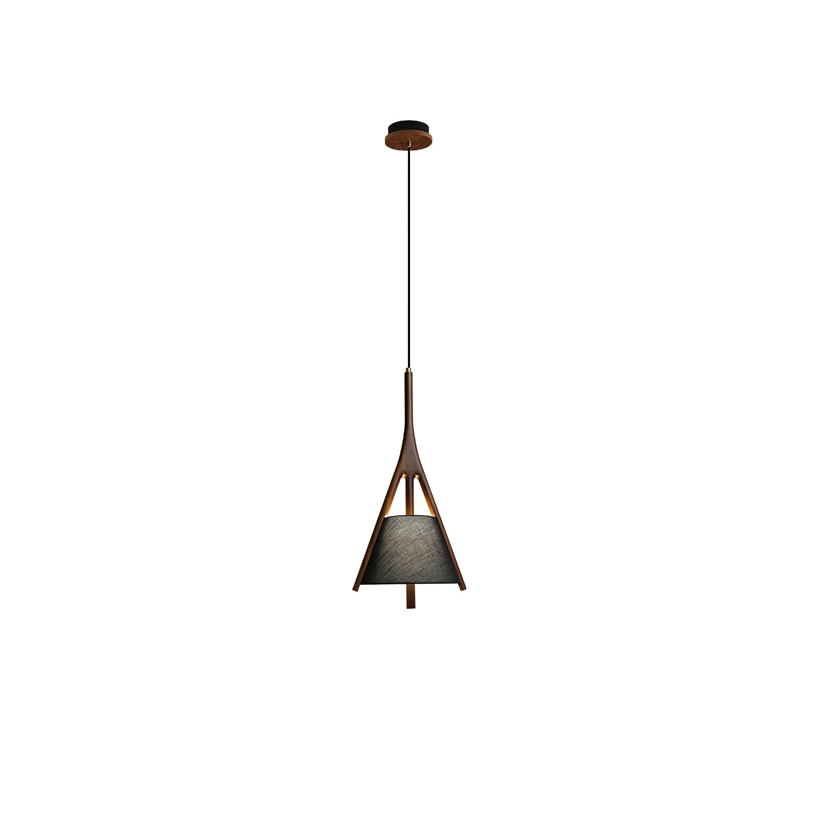 Zovenarae Triangular Wood Pendant Light