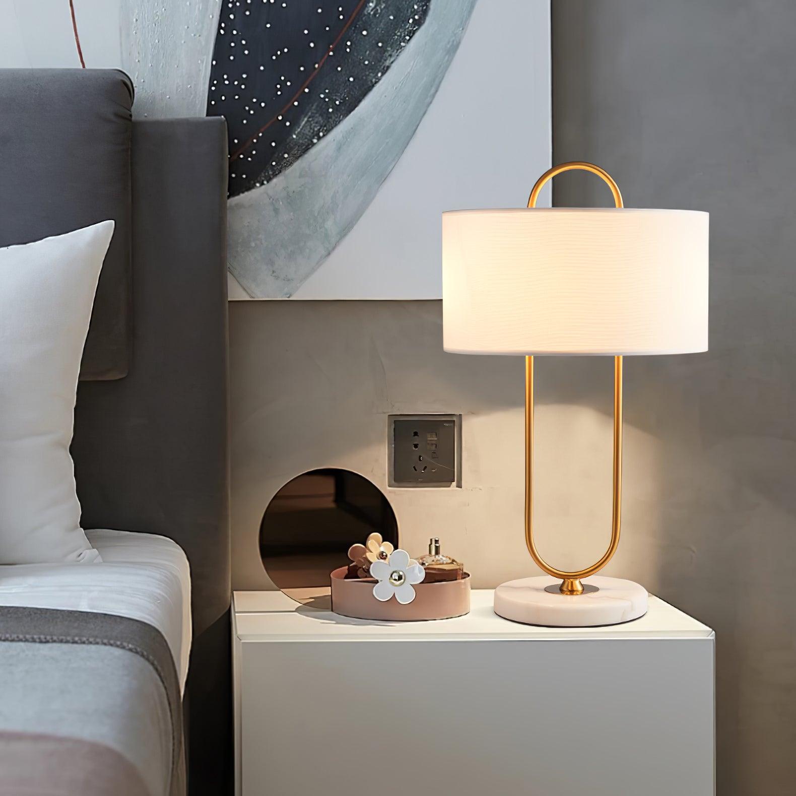Ripj Marble Fabric Table Lamp