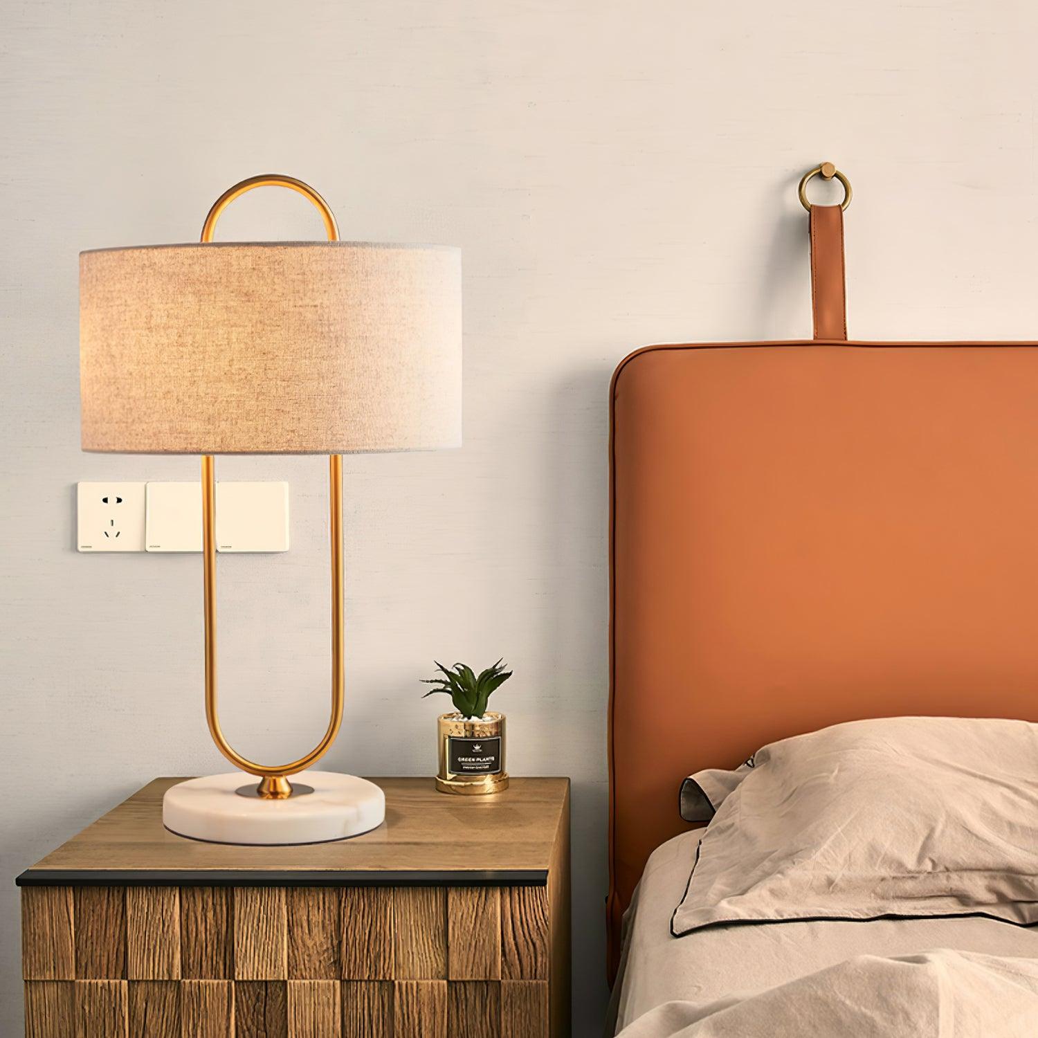 Ripj Marble Fabric Table Lamp