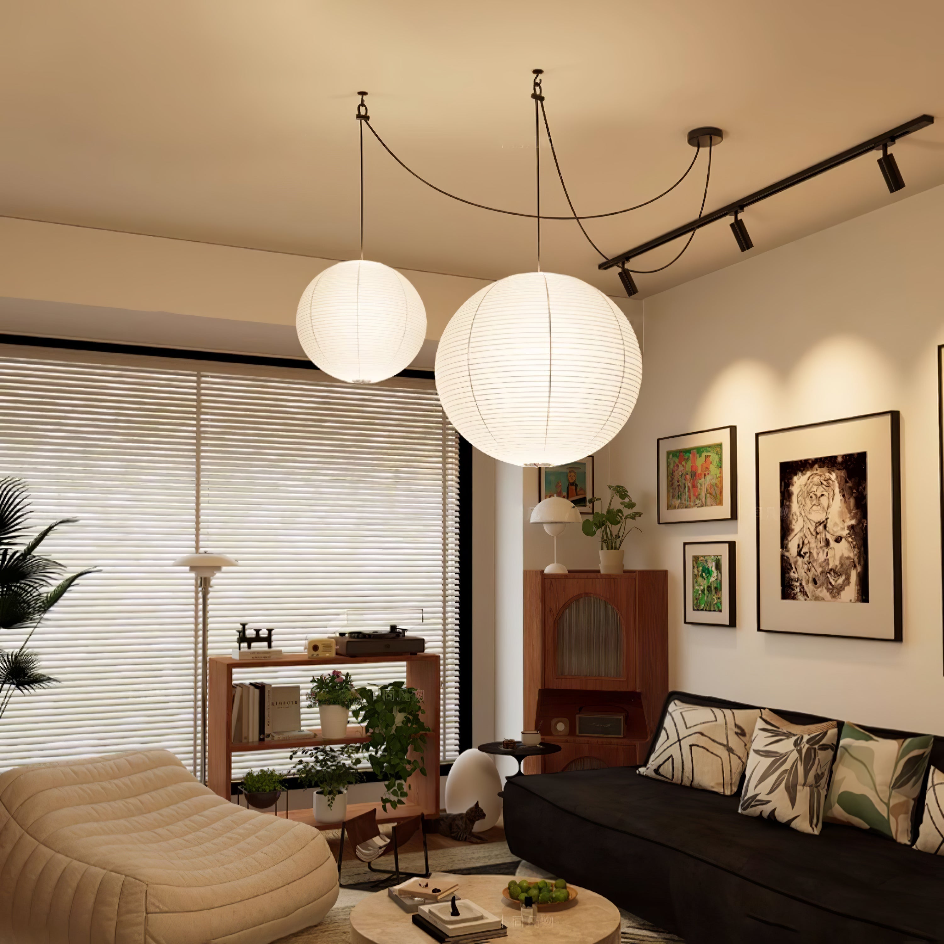 Lunerelle Pendant Lamp Paper for Living Room