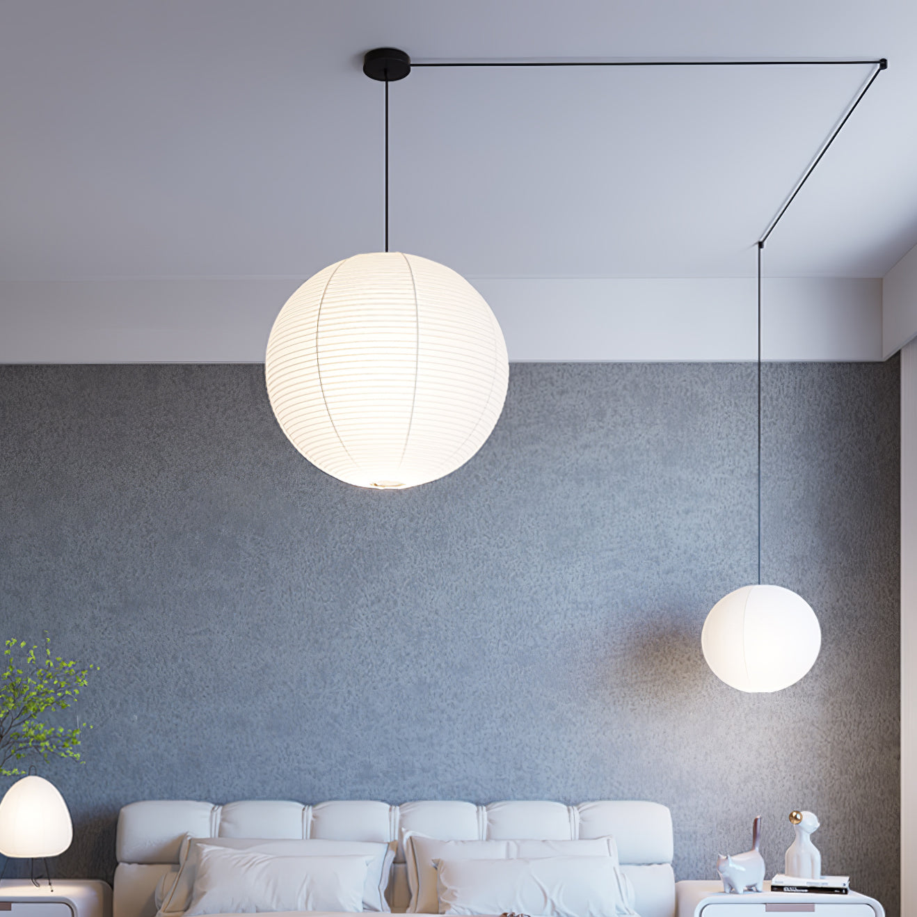 Lunerelle Pendant Lamp Paper for Living Room