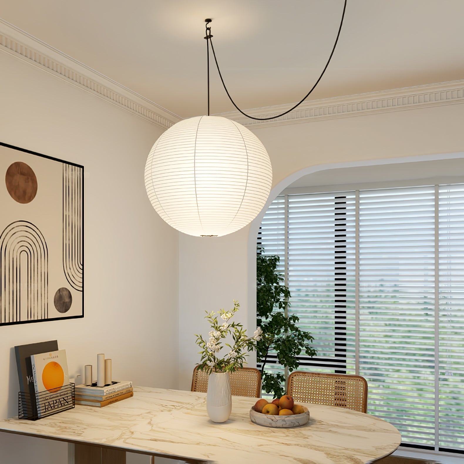 Niveriella Pendant Lamp Paper Lantern for Living Room