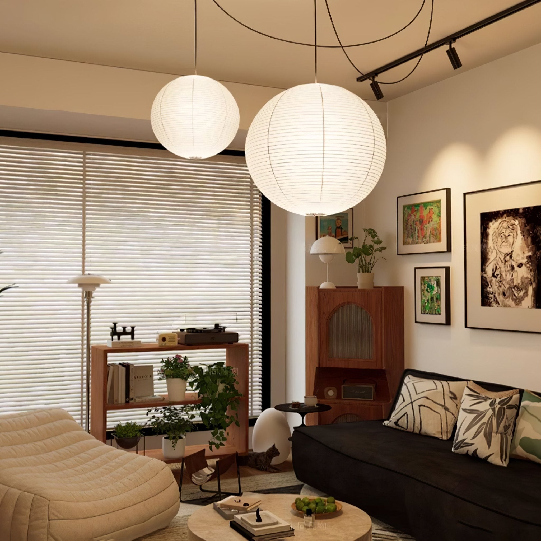 Niveriella Pendant Lamp Paper Lantern for Living Room
