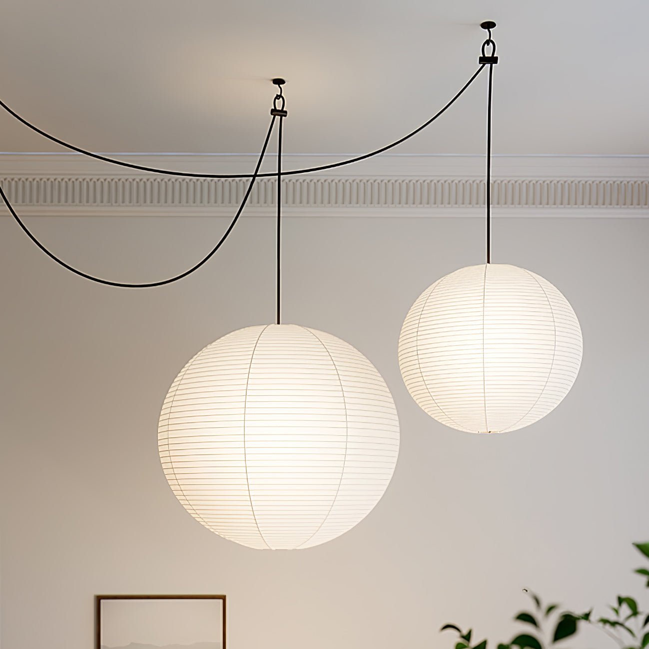 Niveriella Pendant Lamp Paper Lantern for Living Room