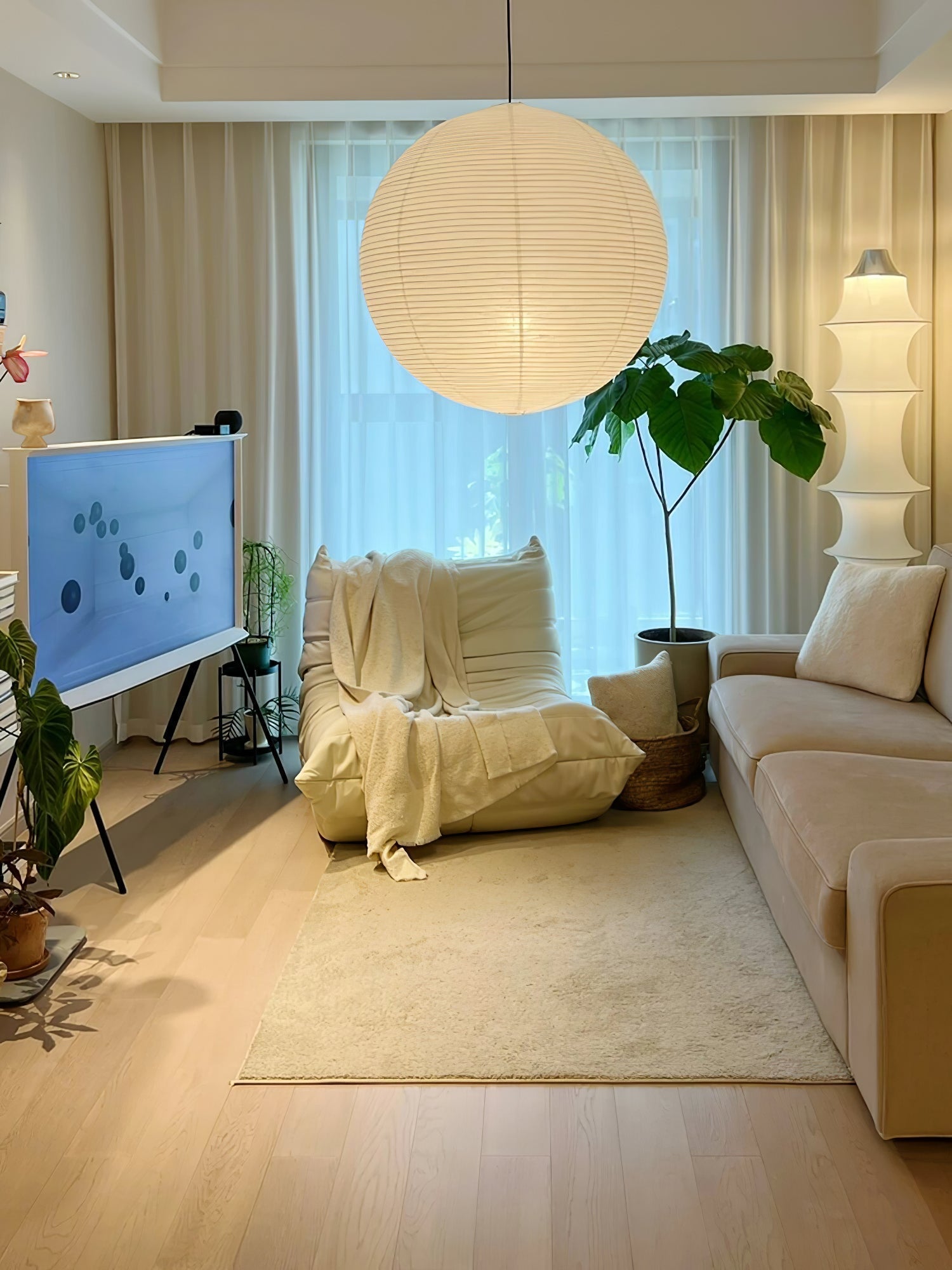 Niveriella Pendant Lamp Paper Lantern for Living Room