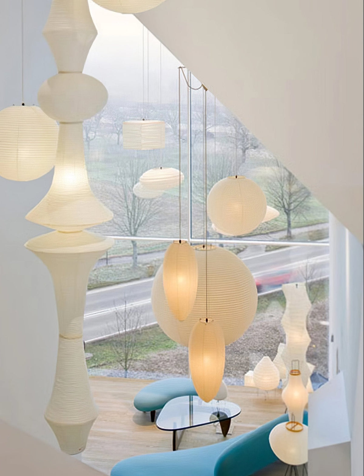 Elmsridge Washi Paper E Pendant Light