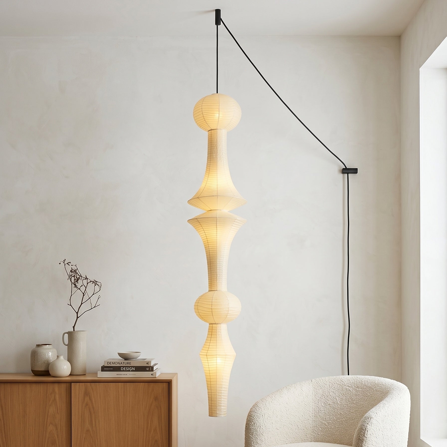 Soreneria Paper E Pendant Swag Lights