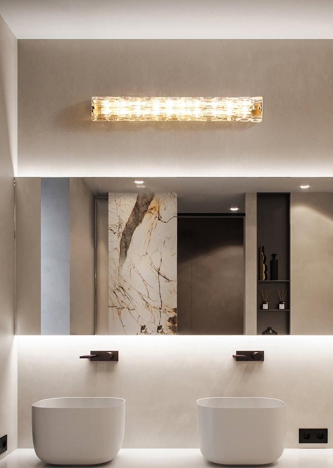 Bexley Brass Glass Glam Wall Lamp