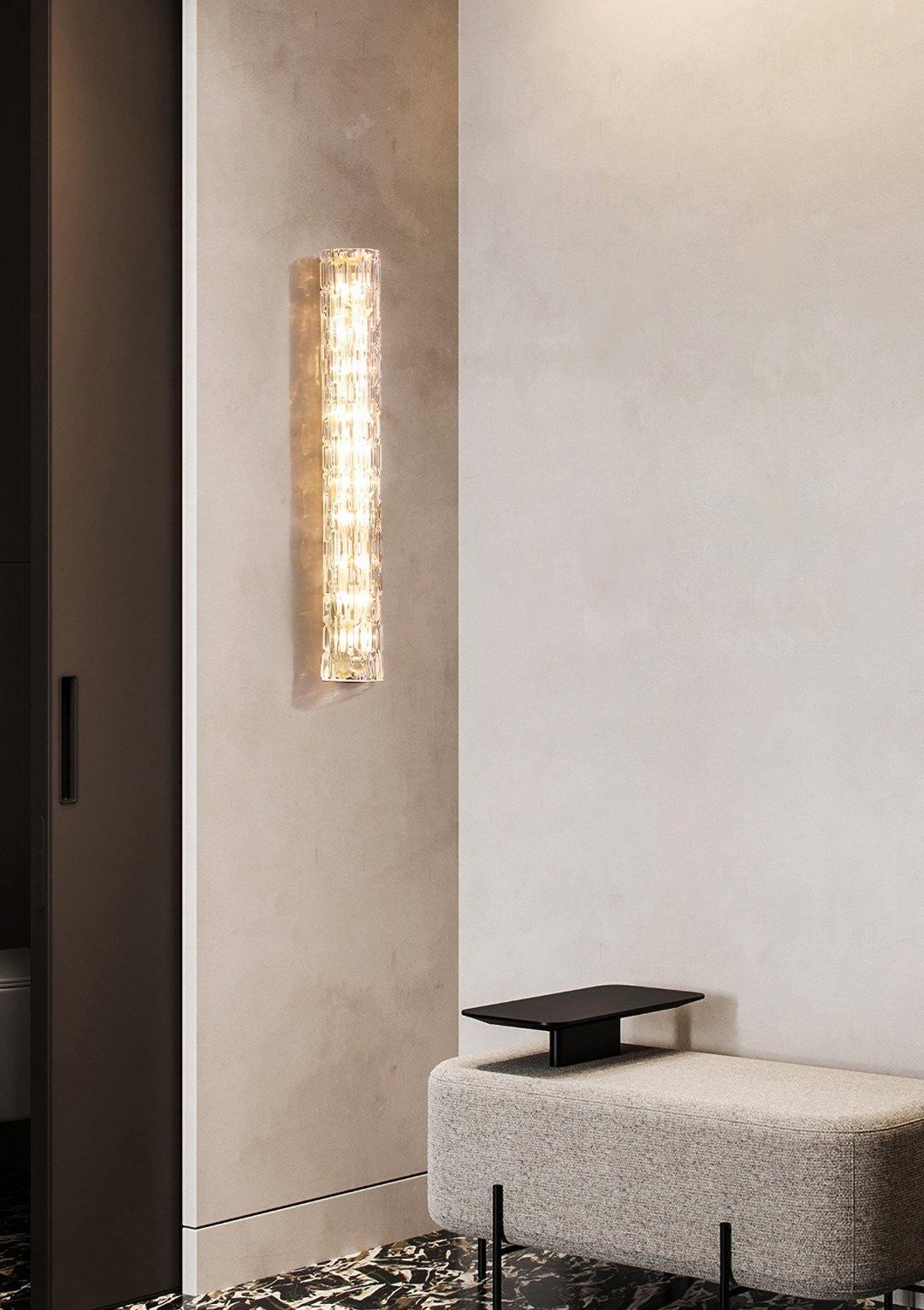 Bexley Brass Glass Glam Wall Lamp