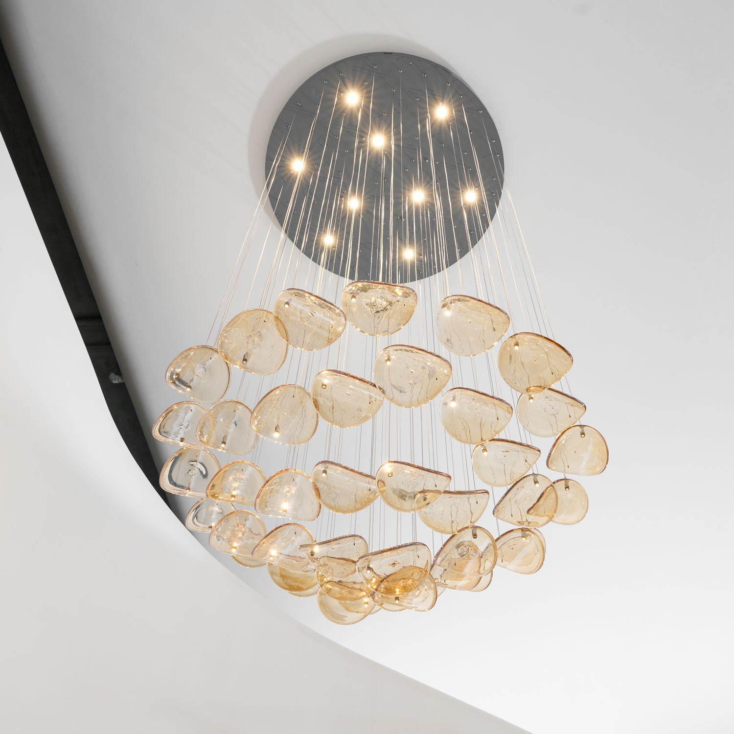 Orinthal Wave Floating Leaf Chandelier