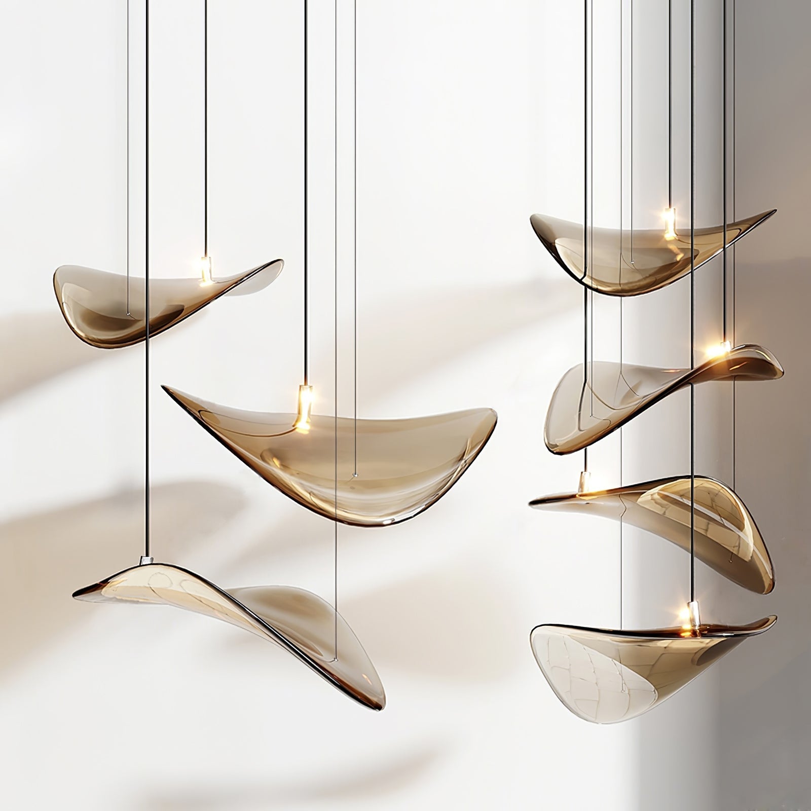 Orinthal Wave Floating Leaf Chandelier