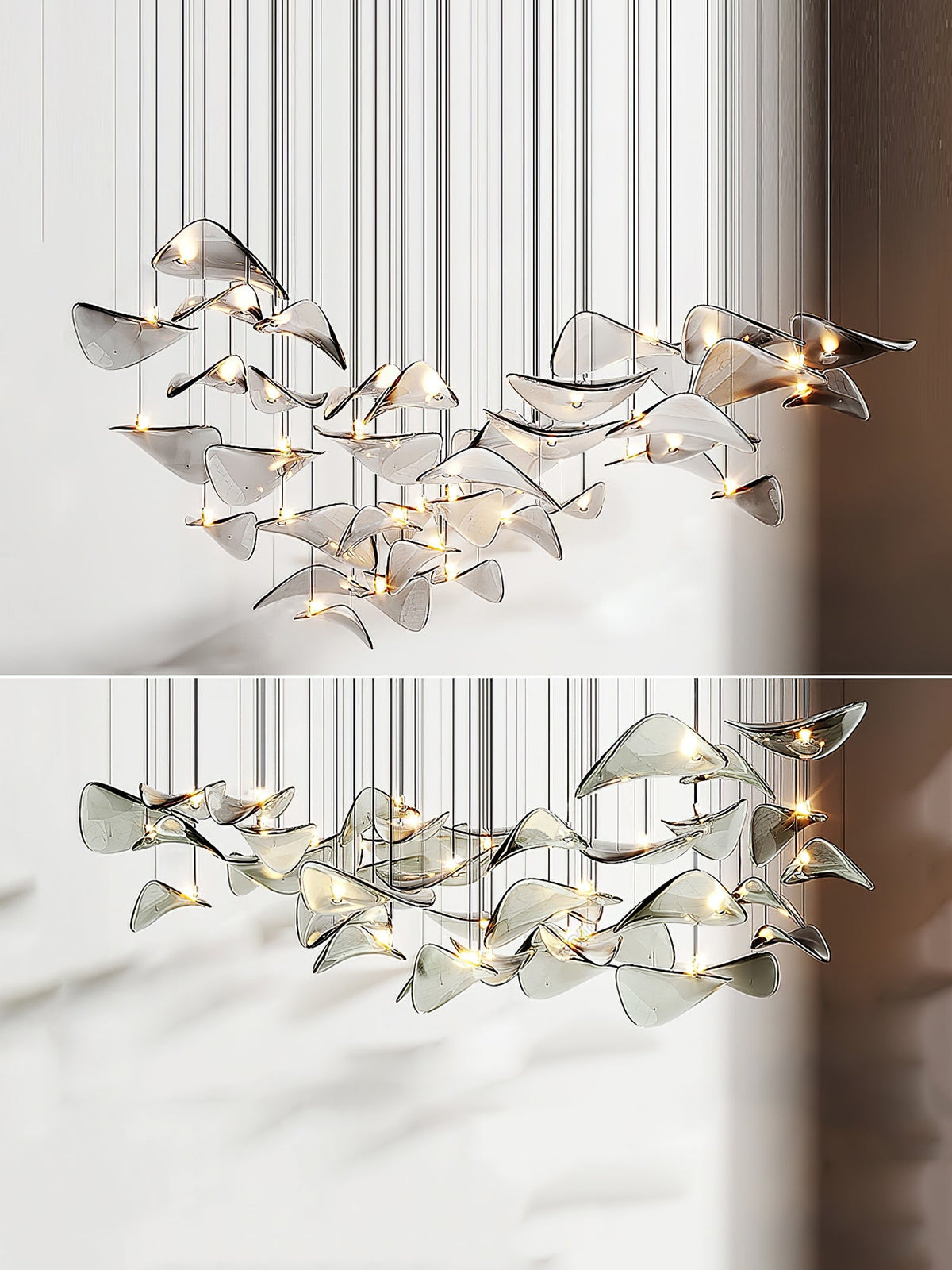 Beauvale Wave Floating Leaf Chandelier