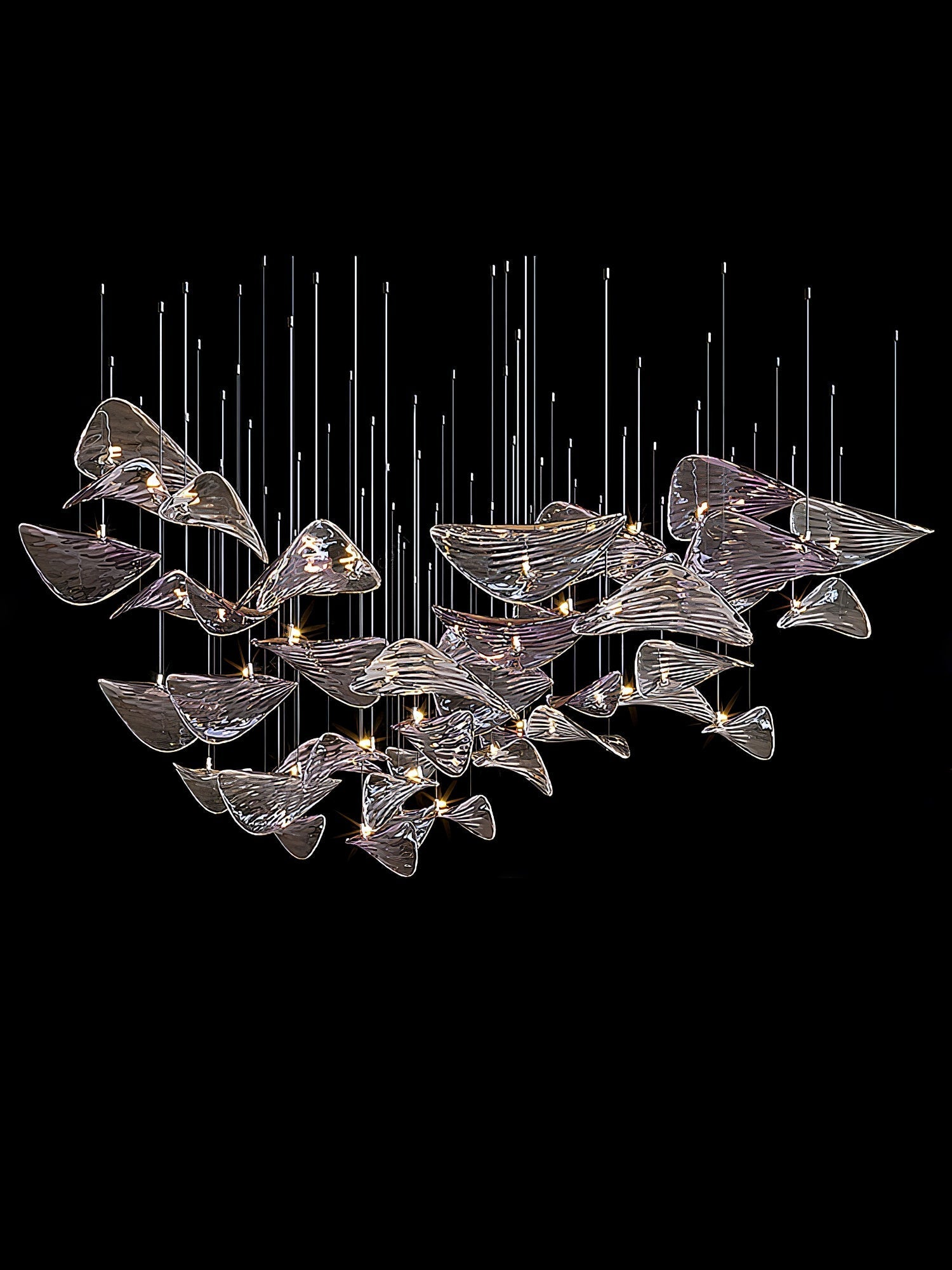 Orinthal Wave Floating Leaf Chandelier