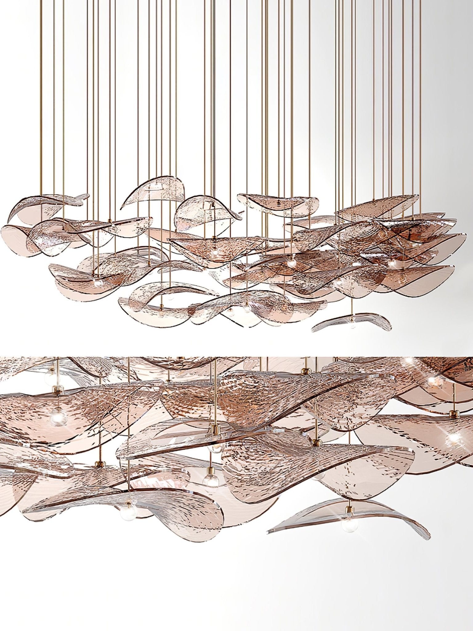 Orinthal Wave Floating Leaf Chandelier