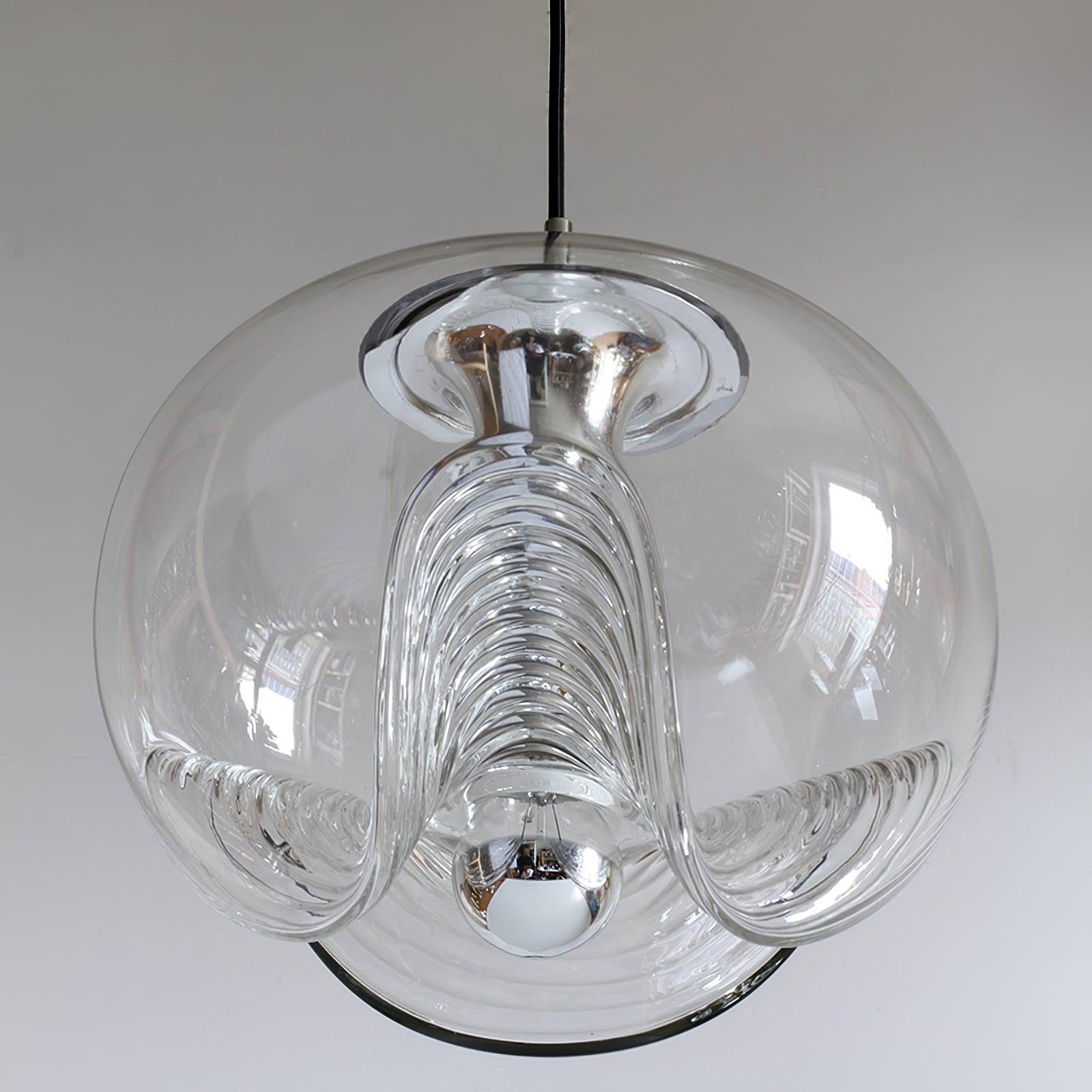 Willa Pendant Lamp Glass Wave Mid Century Vintage