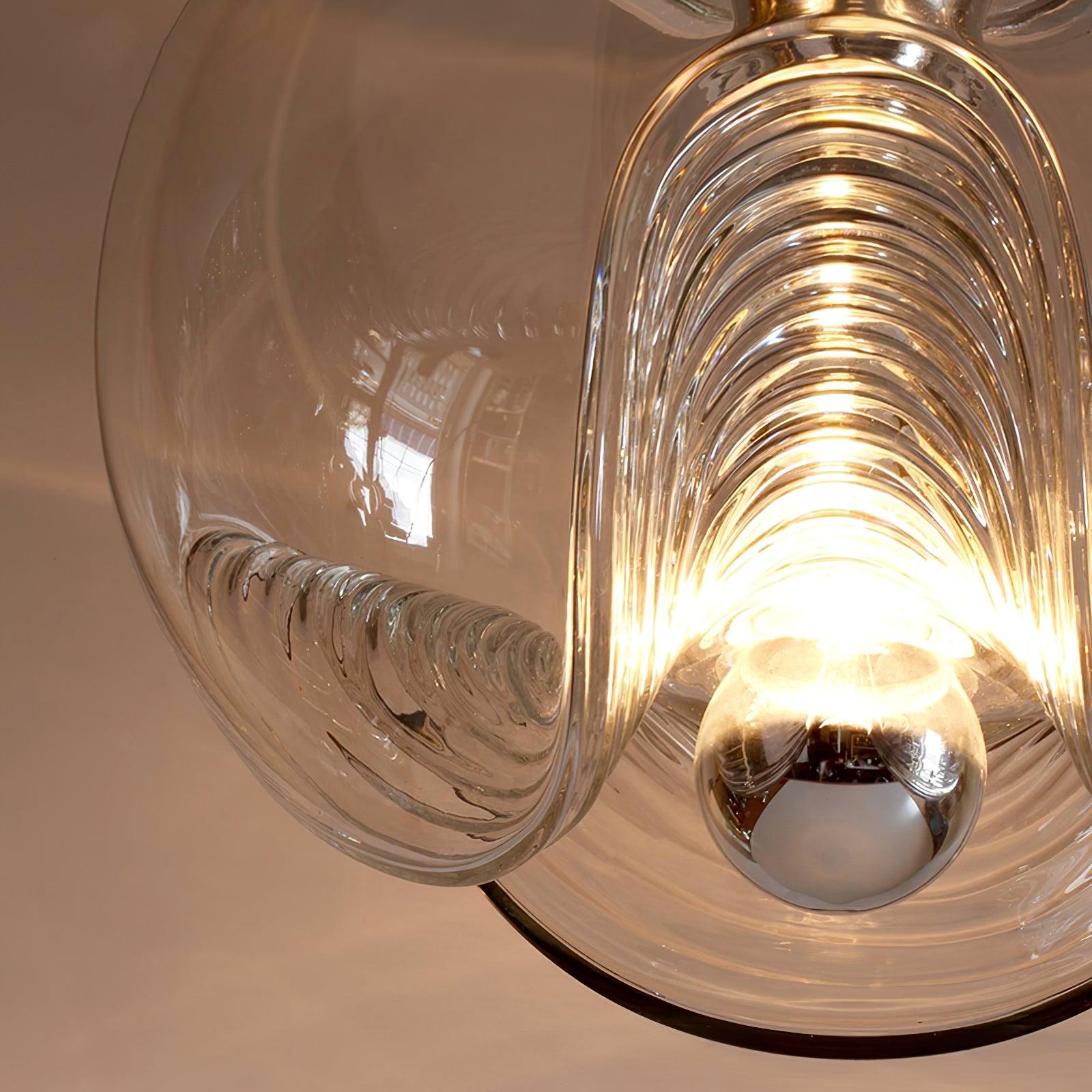 Willa Pendant Lamp Glass Wave Mid Century Vintage