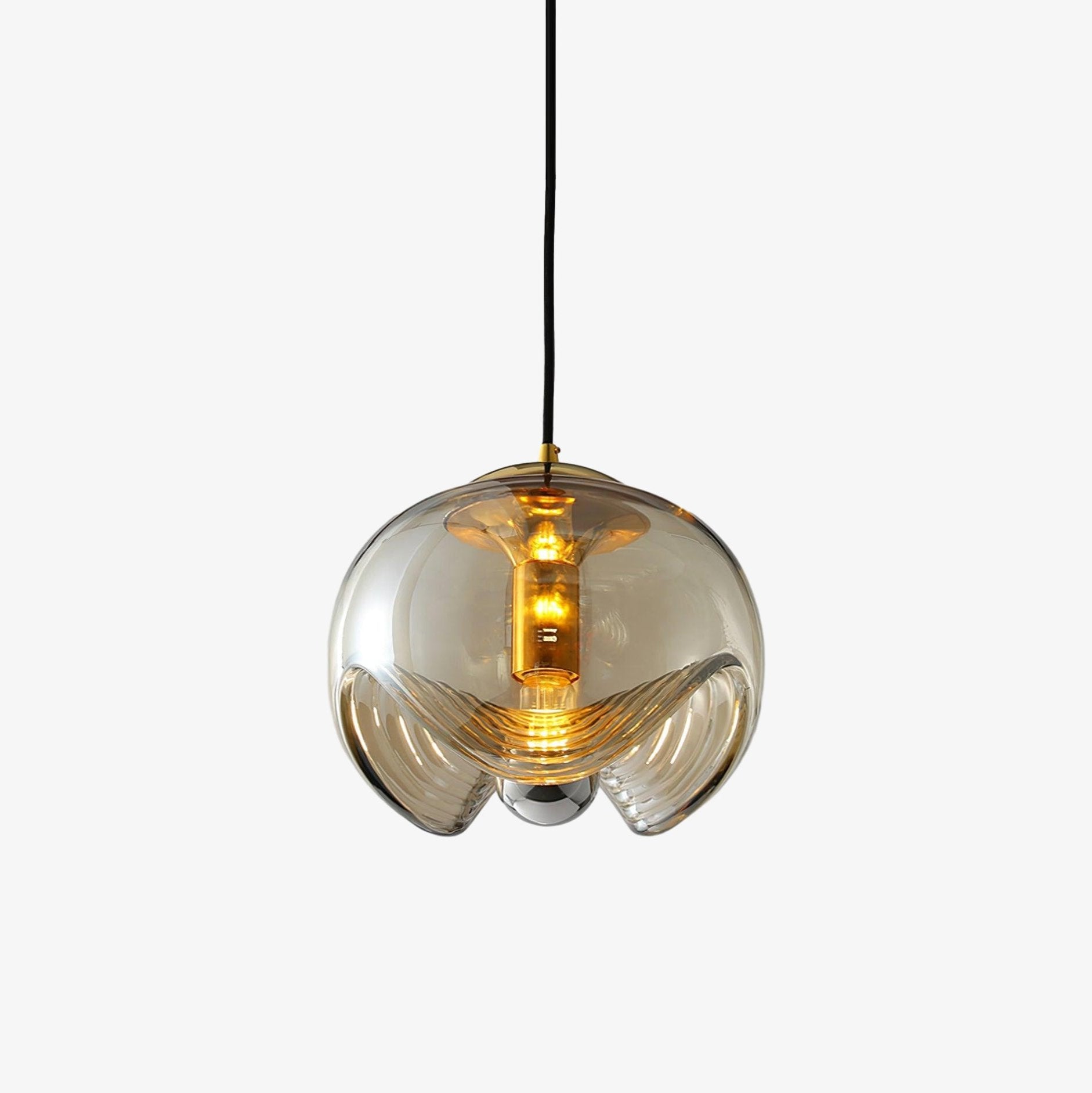 Willa Pendant Lamp Glass Wave Mid Century Vintage