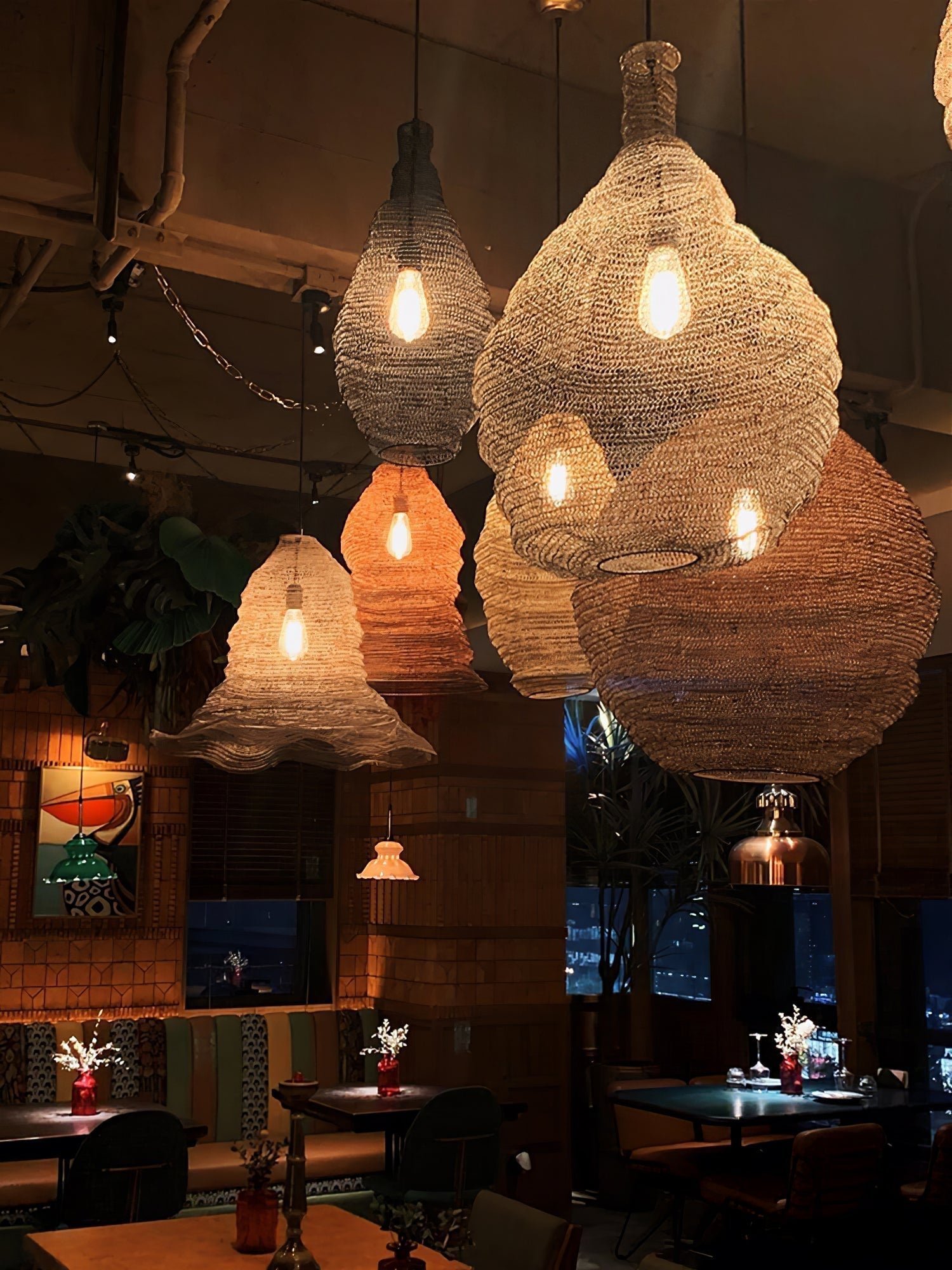 Vae Industrial Wire Pendant Lamps
