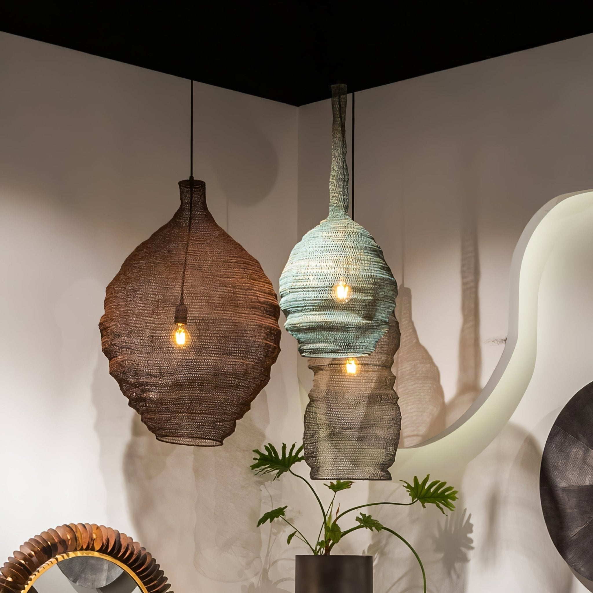 Vae Industrial Wire Pendant Lamps