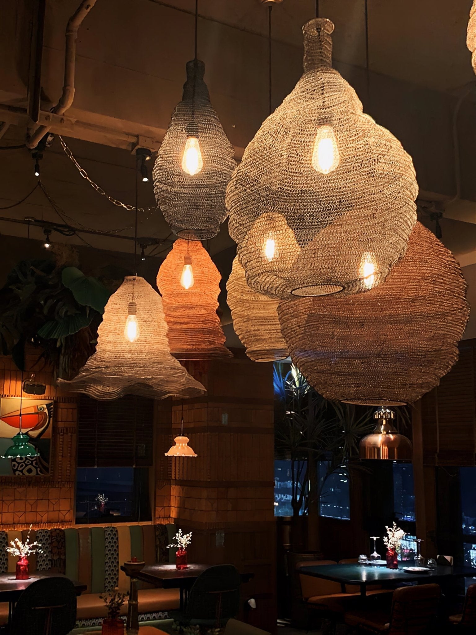 Vae Industrial Wire Pendant Lamps