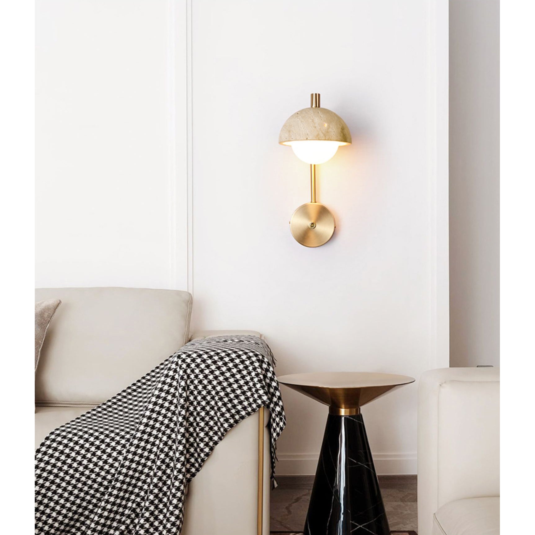 Valelaine Travertine Wall Lamp