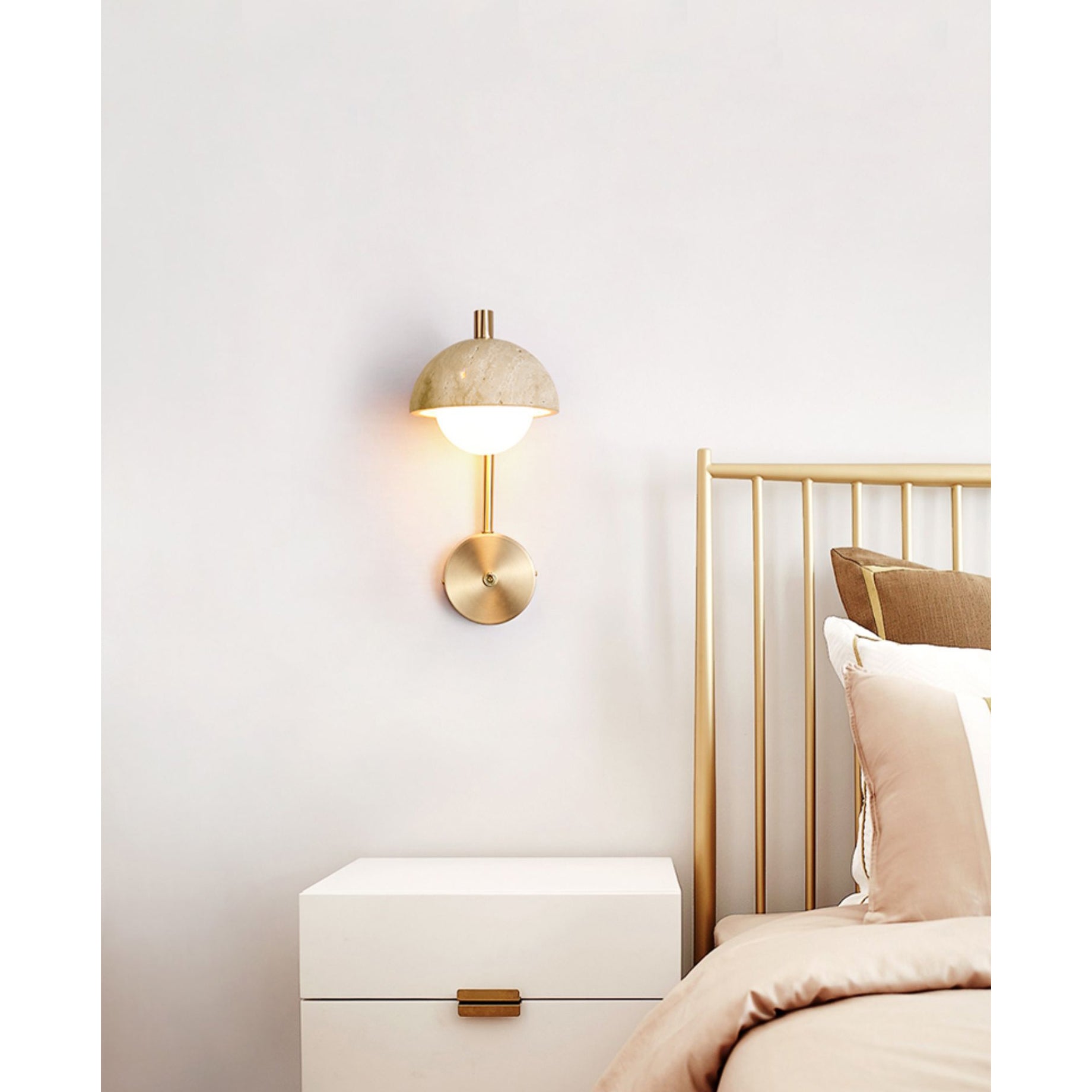 Valelaine Travertine Wall Lamp