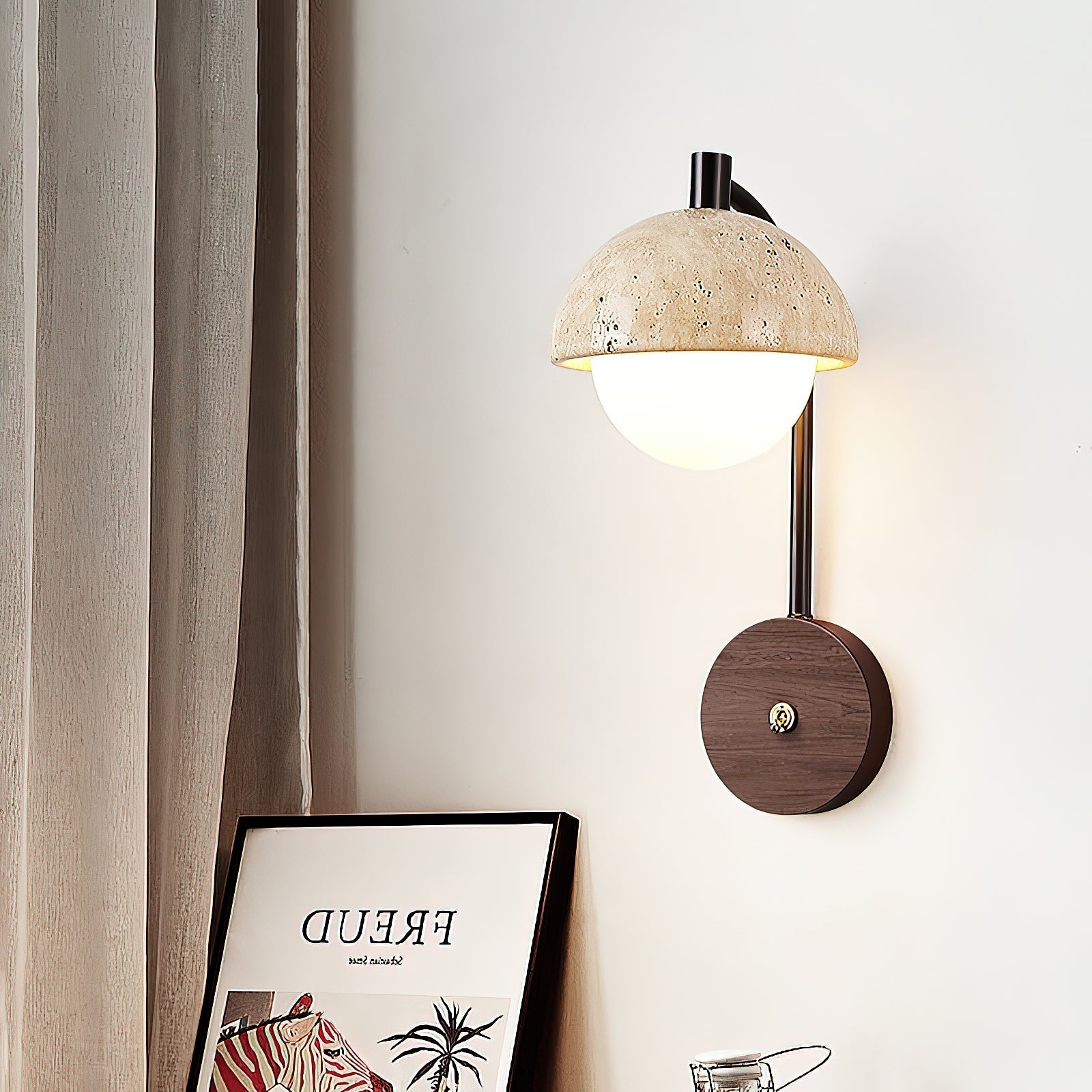 Valelaine Travertine Wall Lamp