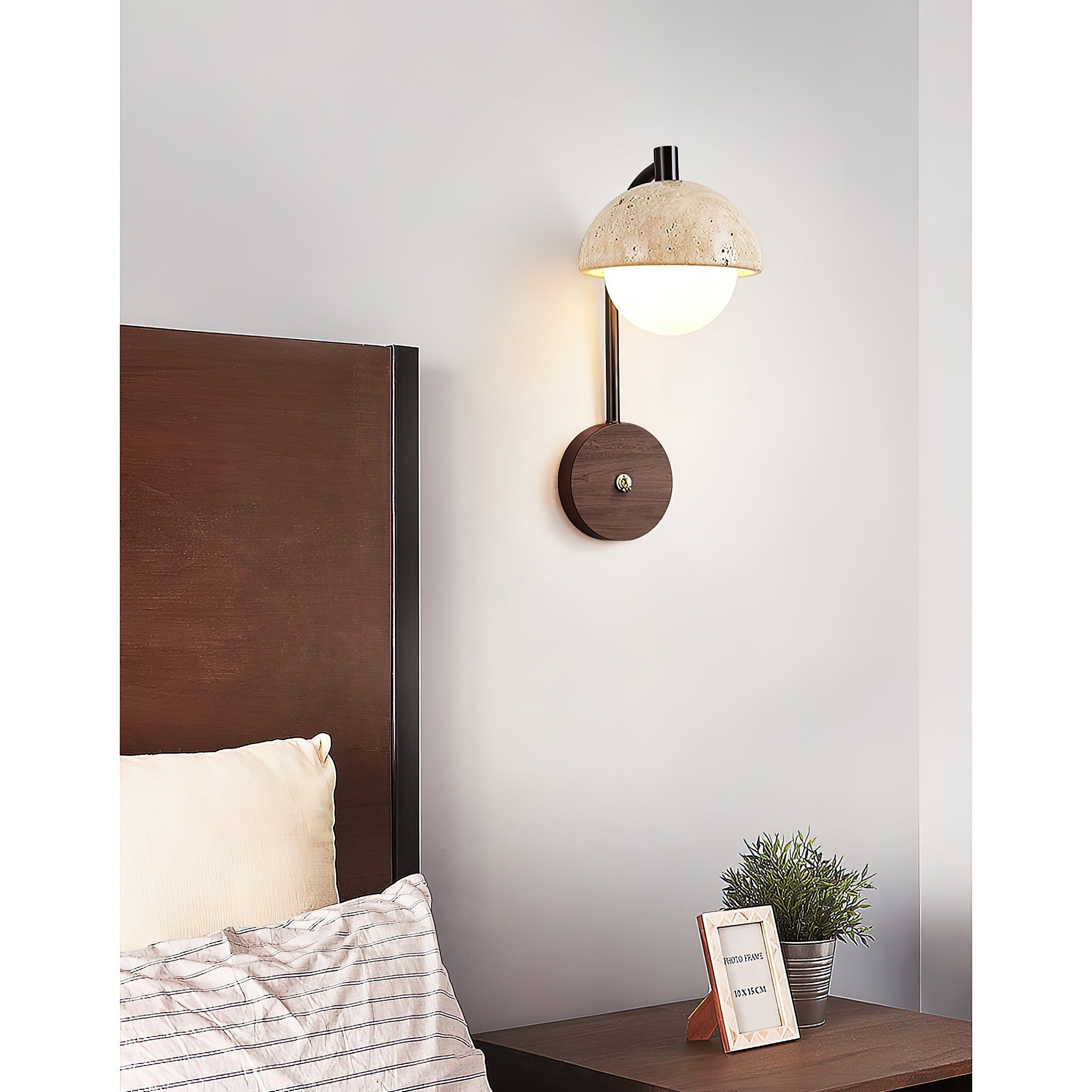 Valelaine Travertine Wall Lamp
