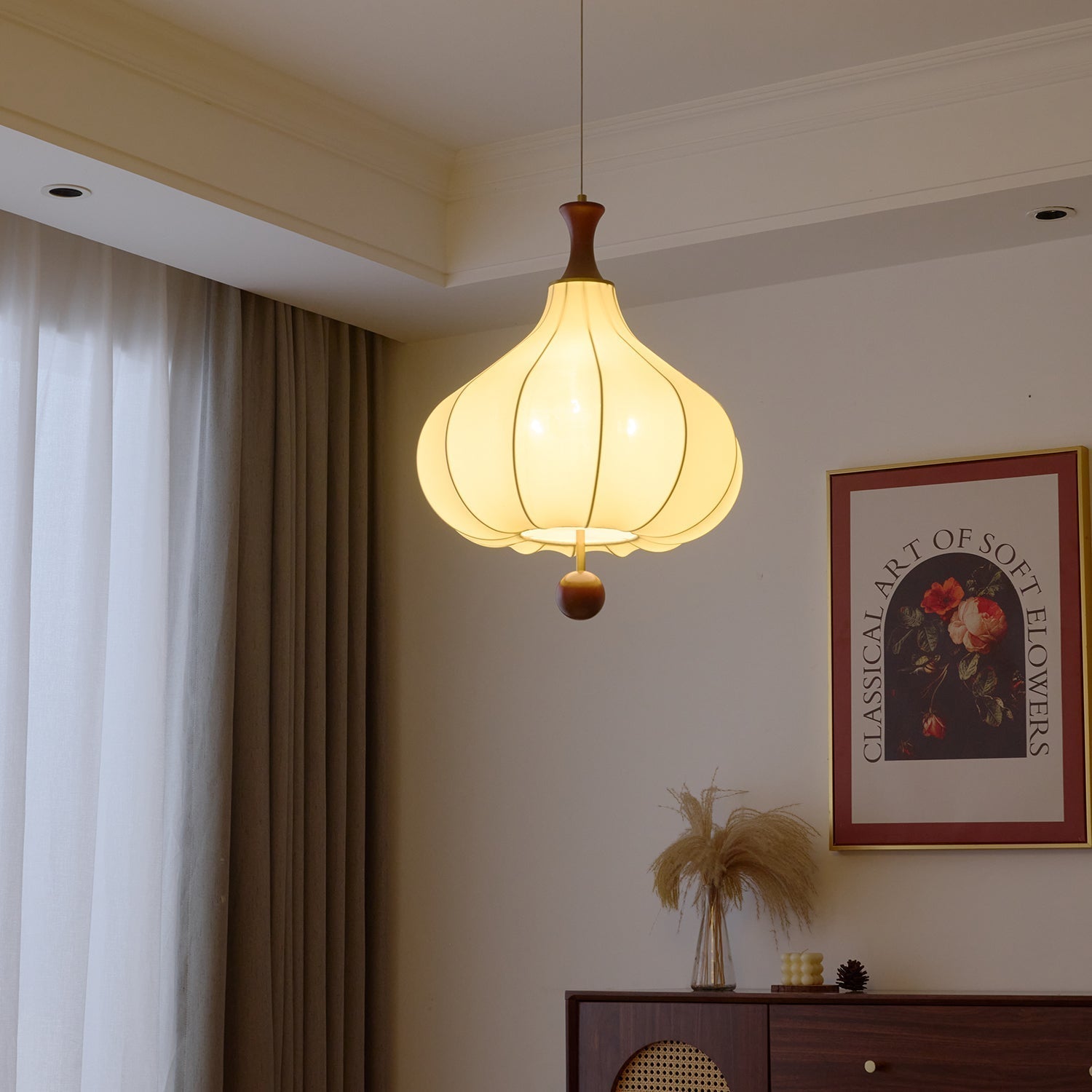 Mymira Traditional Elegance Wood Pendant Light