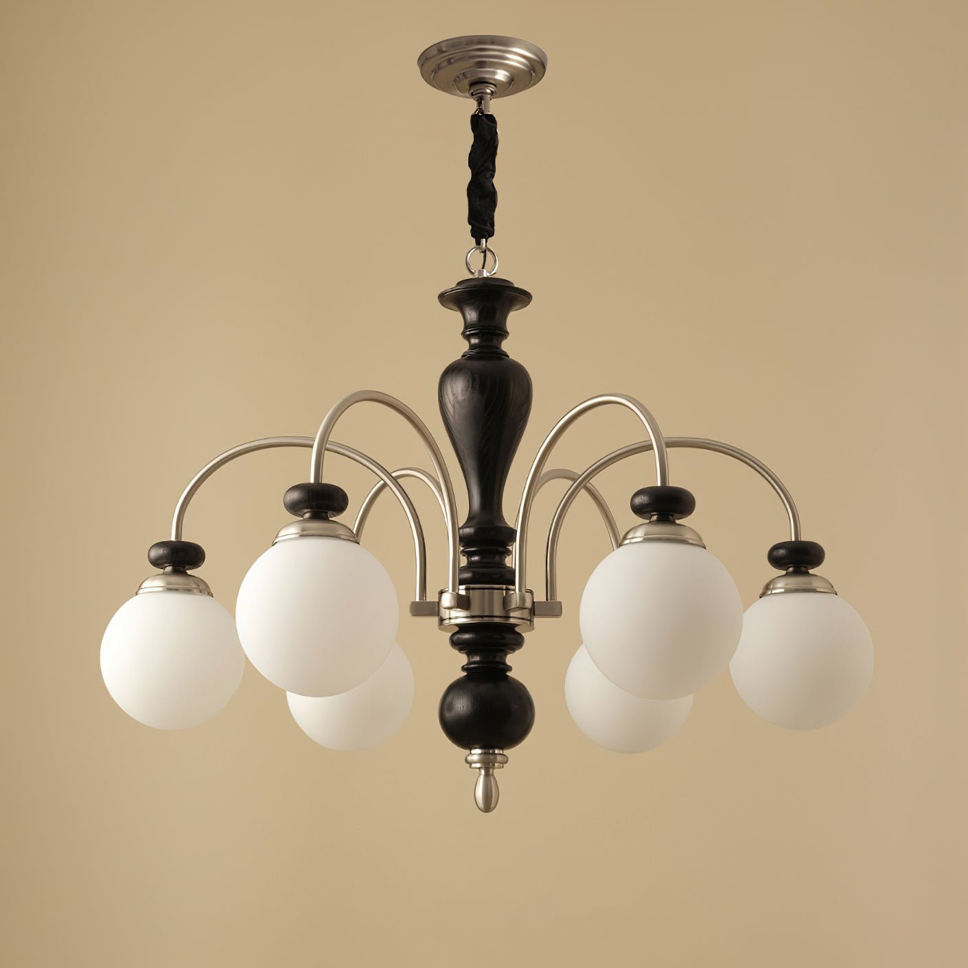 Solara Chandelier Classic Wooden Brass