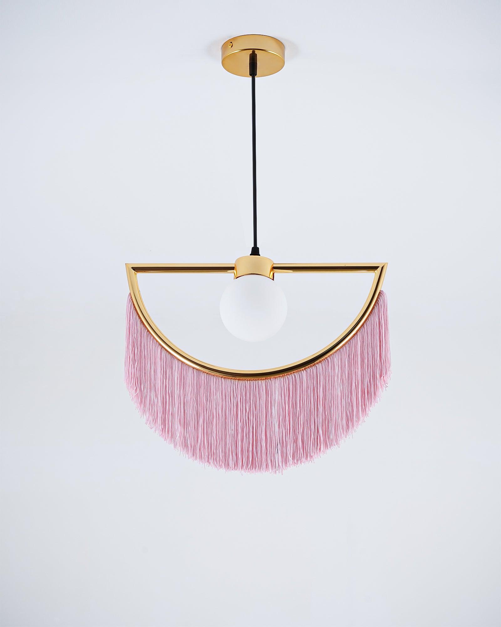 Sirove Pendant Lamp Fabric Fringe Globe Retro Bohemian