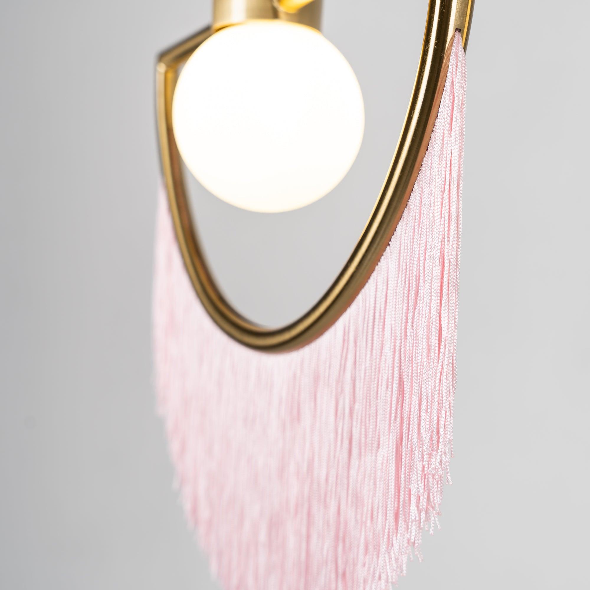 Sirove Pendant Lamp Fabric Fringe Globe Retro Bohemian